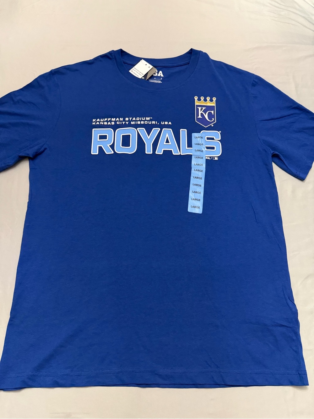 Majestic Royal Blue KC Royals Graphic Tee